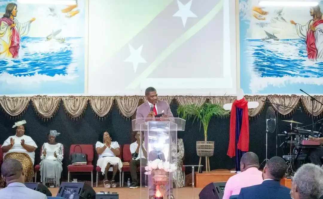 Prime Minister Dr. Terrance Drew at 3rd Anniversary Church Service in St. Kitts and Nevis