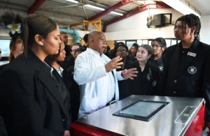 Junior City Council at Faure Water Treatment Plant, Cape Town