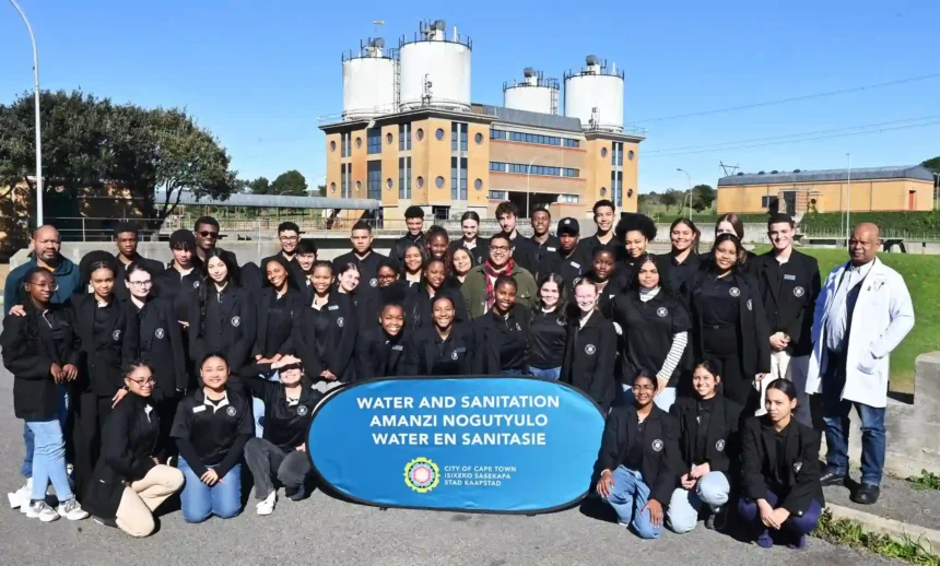 Junior City Council at Faure Water Treatment Plant, Cape Town