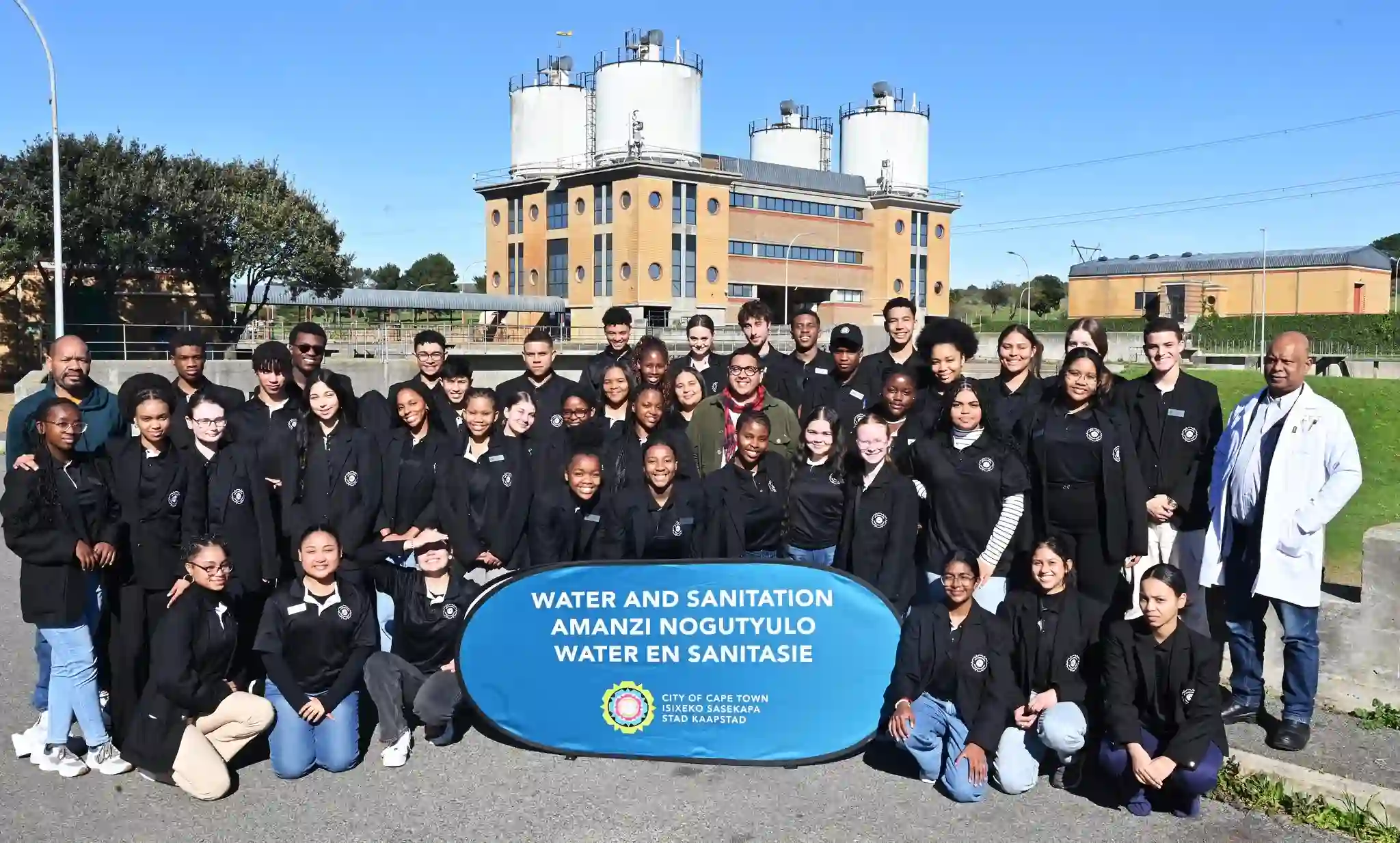 Junior City Council at Faure Water Treatment Plant, Cape Town