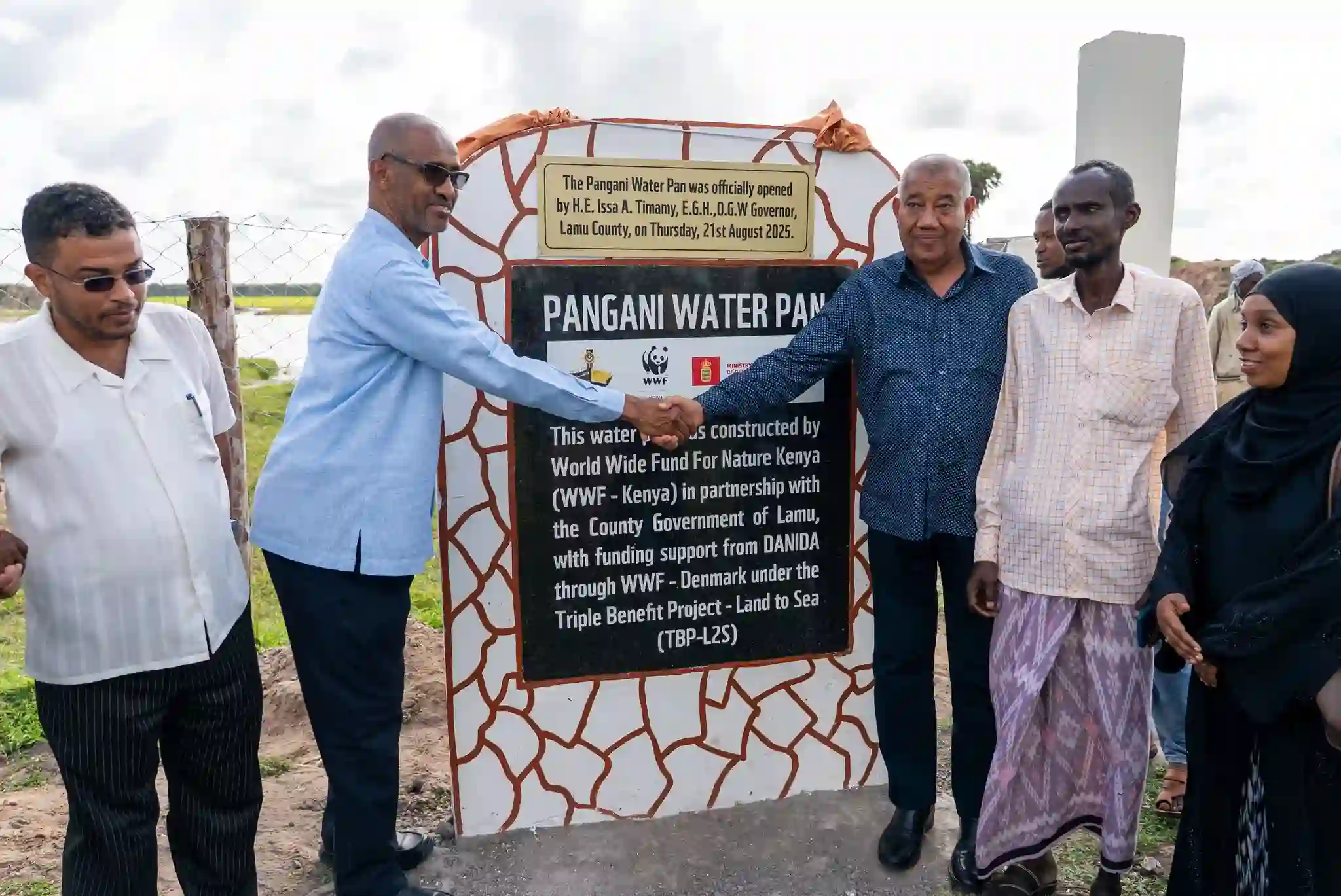 WWF Kenya officially handovering the Water Pan in Pangani Area to Lamu County, Kenya