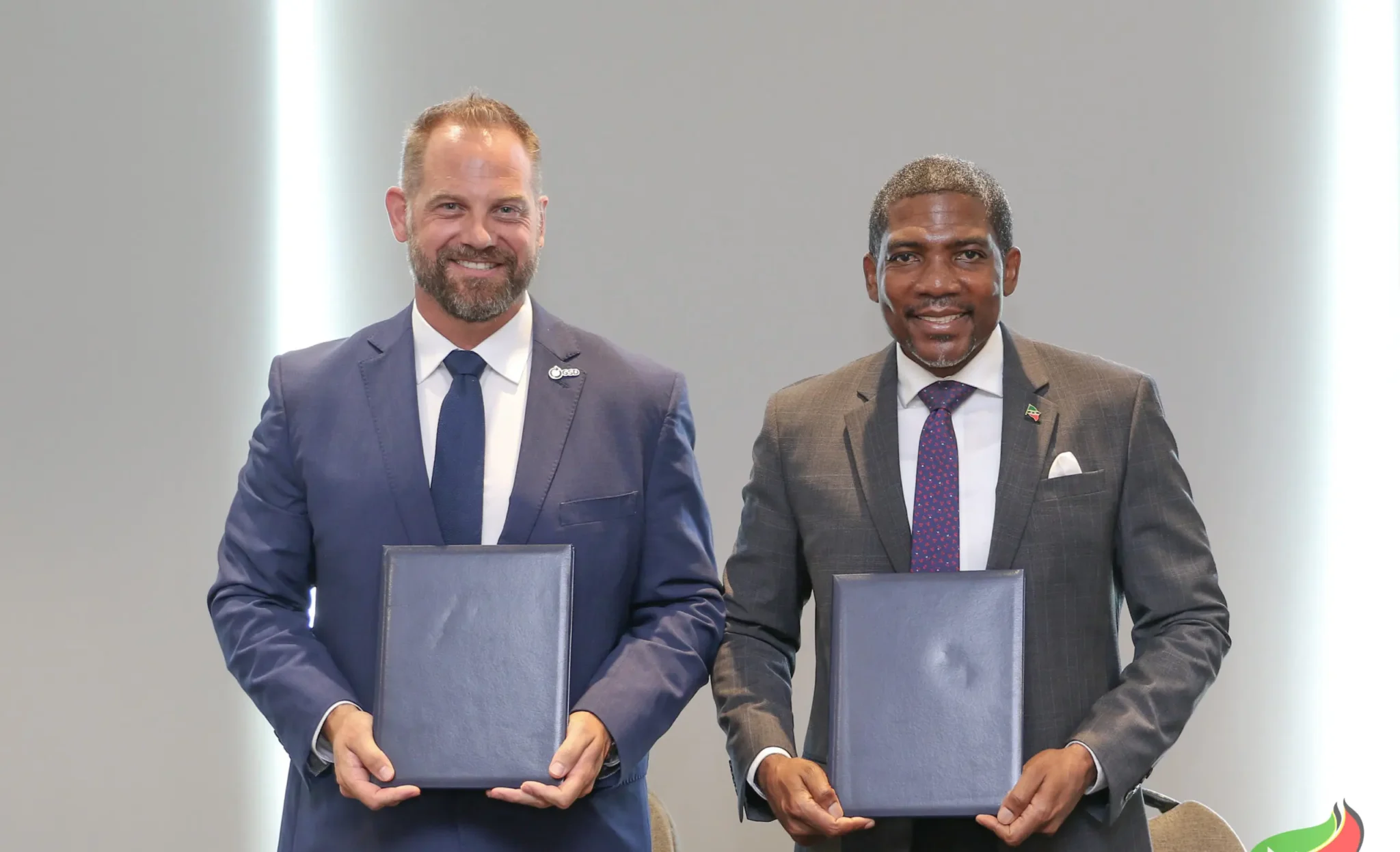 PM Dr. Terrance Drew with CEO of GSD Dr Michael Court