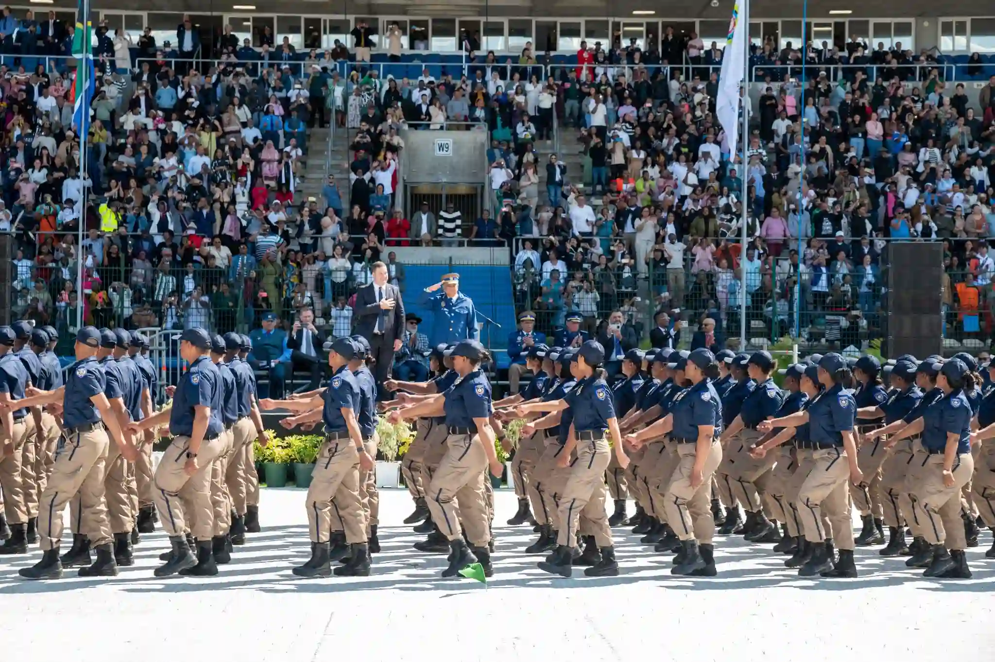 Metro Police Officers during graduation parade in Cape Town
