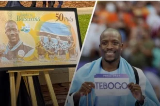 new banknote launched in name of Letsile Tebogo of Botswana