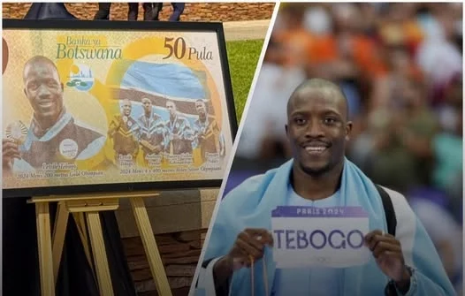 new banknote launched in name of Letsile Tebogo of Botswana
