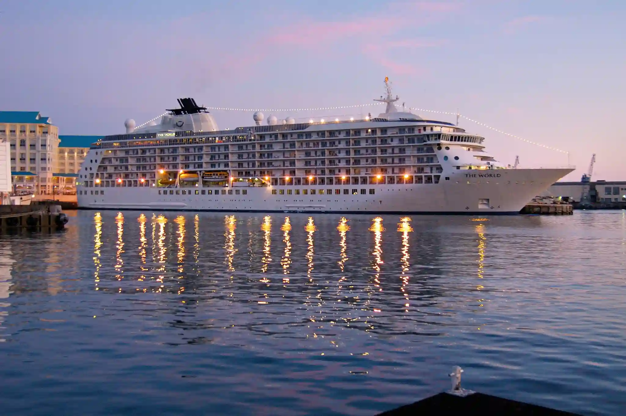 MS The World, cruise ship arrive at Cape Town port