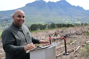 Deputy Mayor Eddie Andrews at Schapenberg Nature Reserve, Cape Town