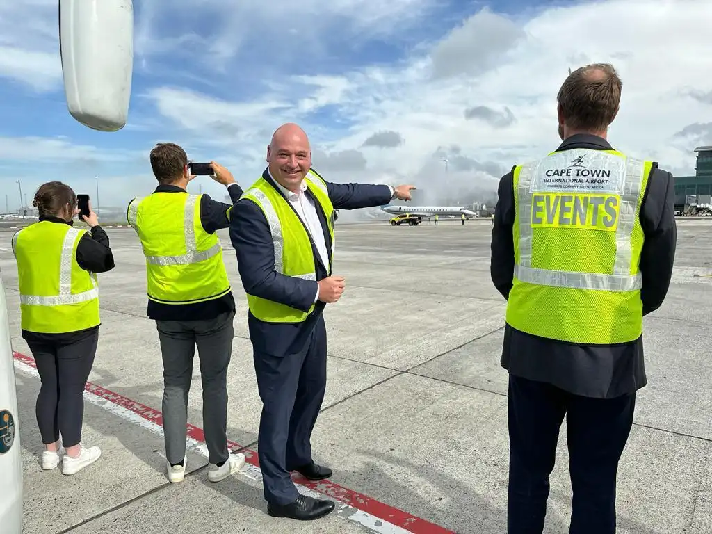 Alderman James Vos at Cape Town International Airport