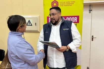 Councillor Carl Pophaim during the launch of ‘Housing the City Tour: Bringing You Home’ project in Cape Town