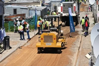Road resurfacing in Cape Town