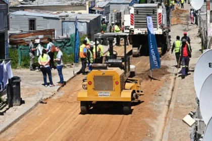 Road resurfacing in Cape Town