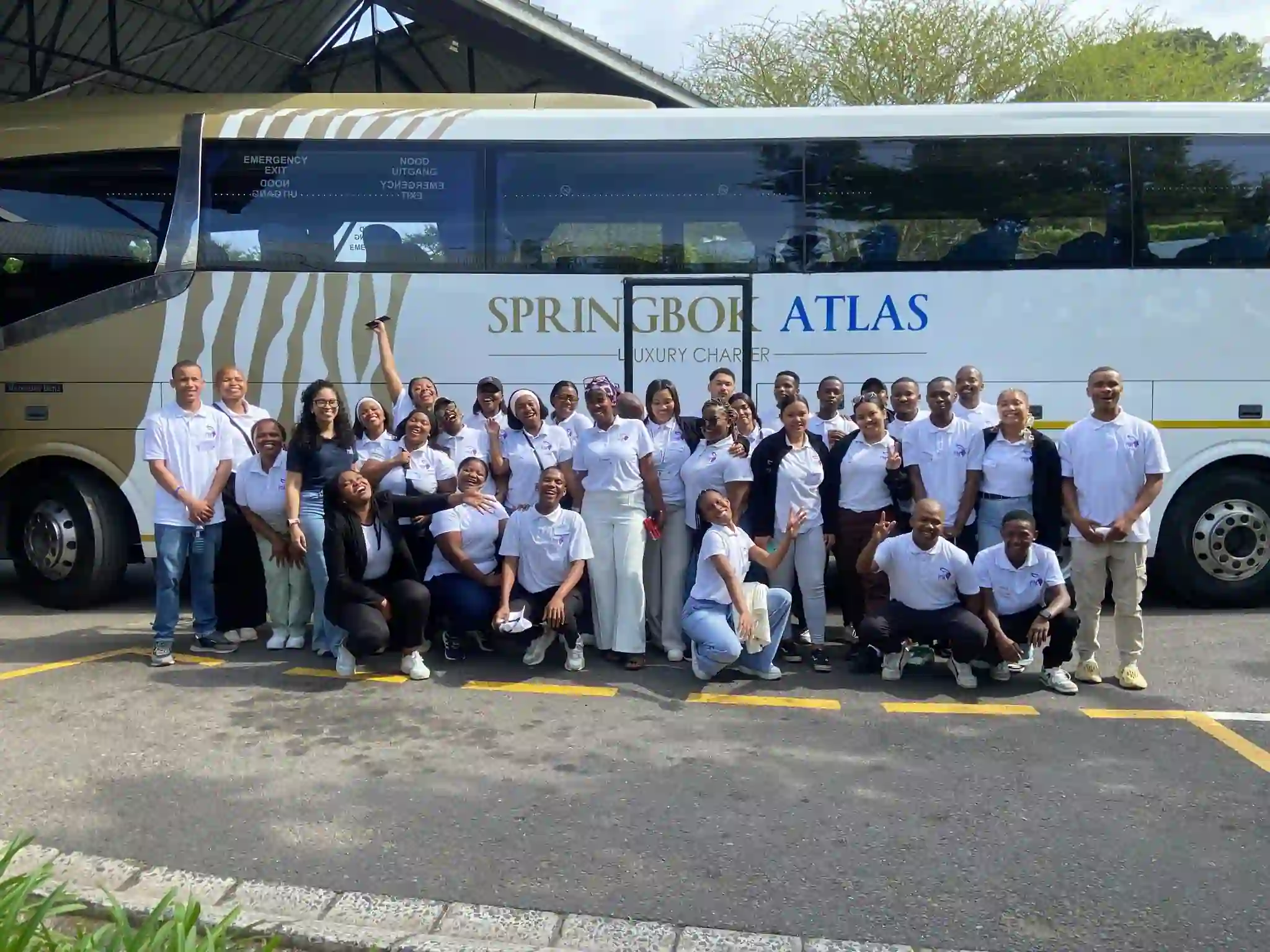Wesgro team with youngsters during Youth FAM trip in South Africa