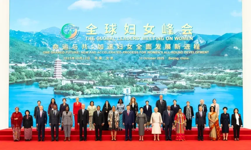 Dominica President Sylvanie Burton at Global Leaders' Meeting in Beijing, China