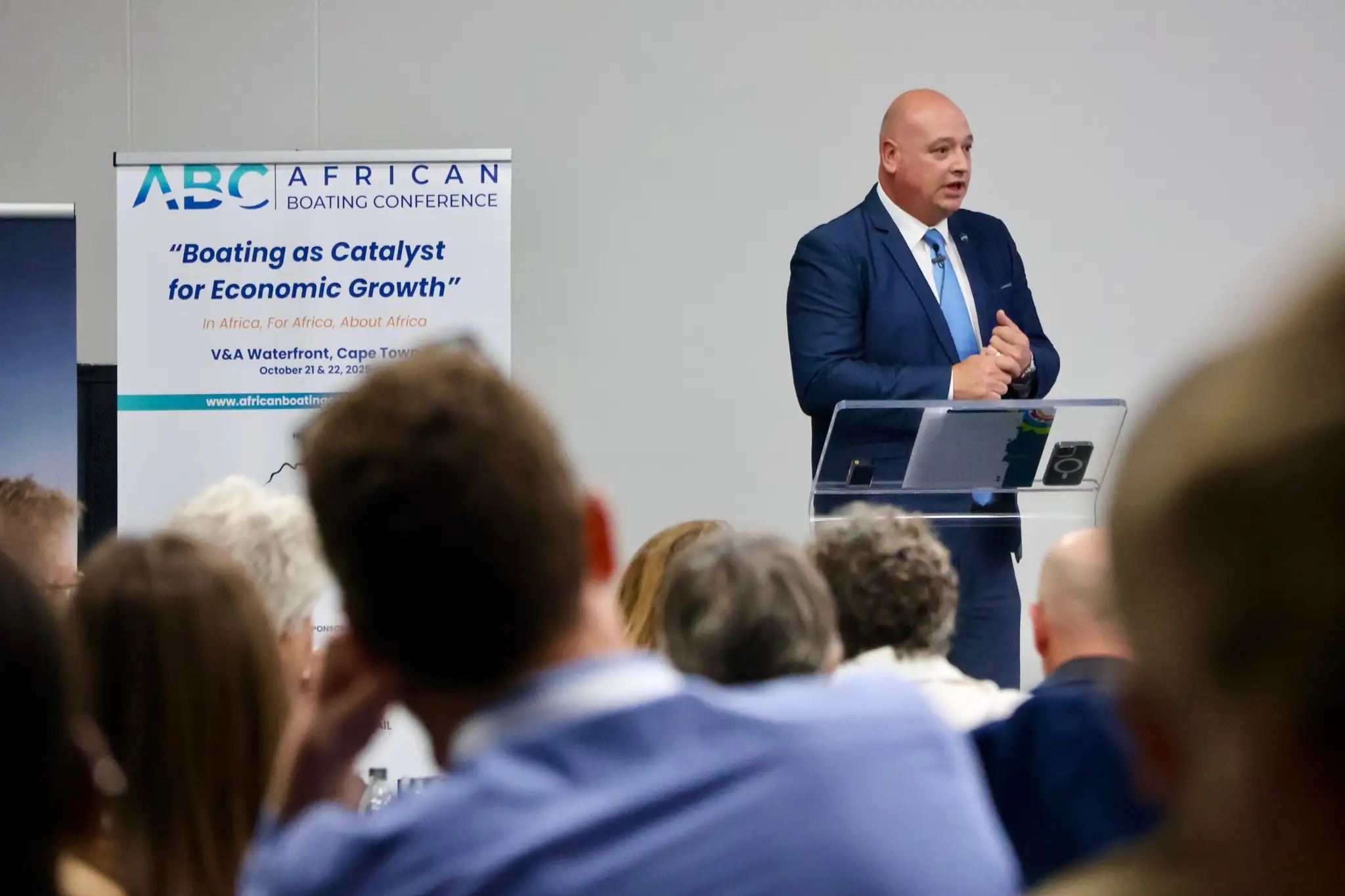 Alderman James Vos at African Boating Conference