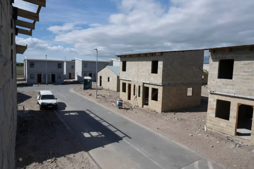 Houses building under Edward Avenue Housing Project in Cape Town