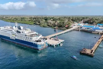 MV SH Diana docks at Shimoni Port in Kenya