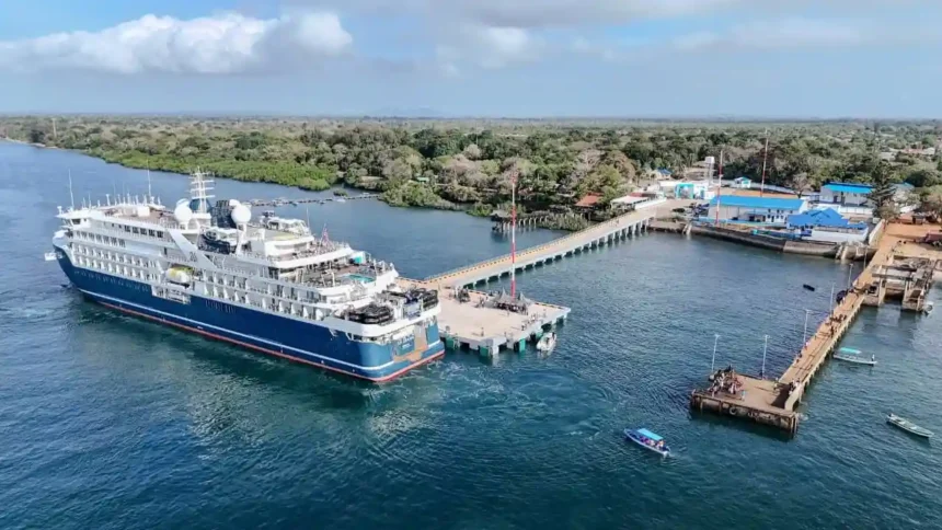 MV SH Diana docks at Shimoni Port in Kenya