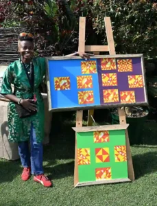 Palesa Motheo exhibited a mixed media work at Cape Town Bonsai Festival 2025