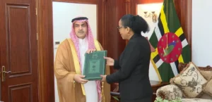 Dominica President Sylvanie Burton welcomed first Saudi Arabia Ambassador Abdullah Al-Sahani
