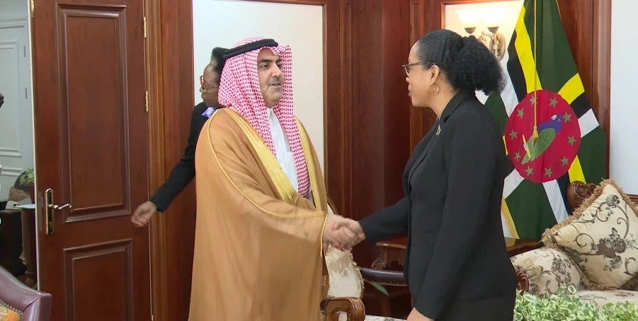 Dominica President Sylvanie Burton welcomed first Saudi Arabia Ambassador Abdullah Al-Sahani