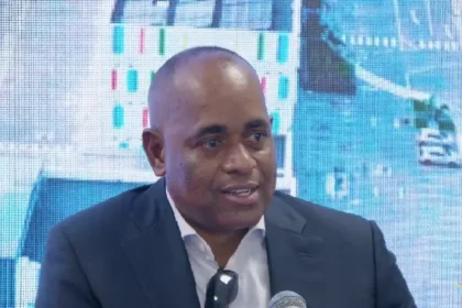 Prime Minister Roosevelt Skerrit at the SVG press conference
