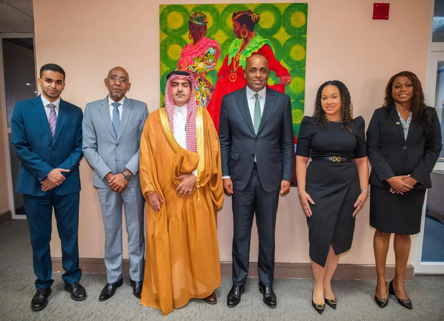 Dominica Officials with Saudi Arabia Ambassador Abdullah Al-Saihani