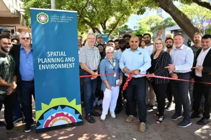 Deputy Mayor Eddie Andrews during unveiling of second phase of Kruskal Avenue upgrade at Bellville CBD, Cape Town