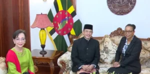 new ambs of Indonesia to Dominica - Fikry Cassidy, while presenting credentials to President Sylvanie Burton 