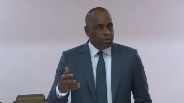 PM Roosevelt Skerrit at 11th parliament session in Dominica