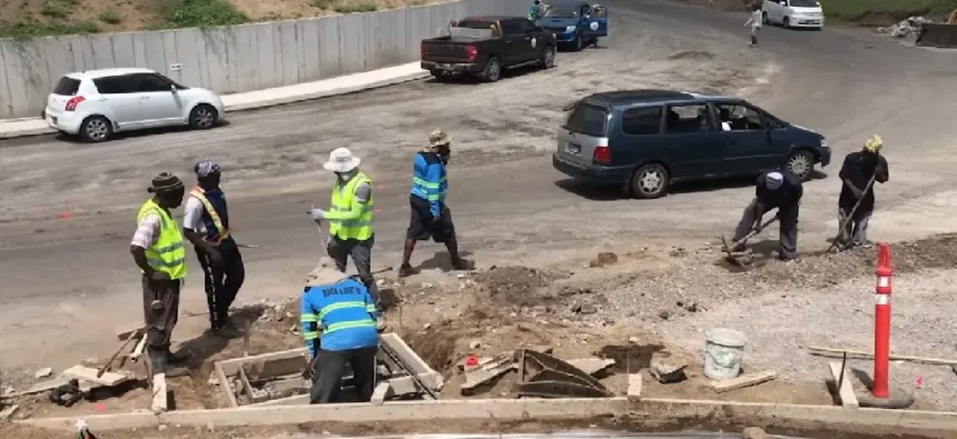 St. Peter's Main Road in St. Kitts and Nevis