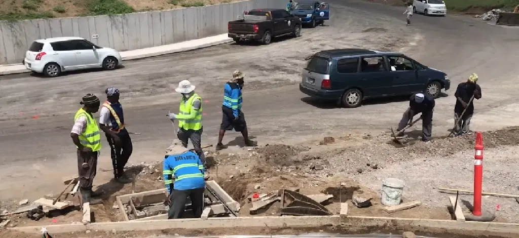 St. Peter's Main Road in St. Kitts and Nevis