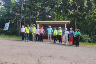 PM Skerrit with Chu Maoming at site visit in Dominica