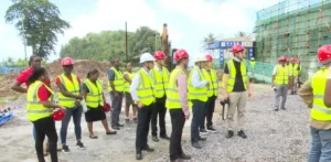 Prime Minister Roosevelt Skerrit on site visit of Thibaud Primary School in Dominica 