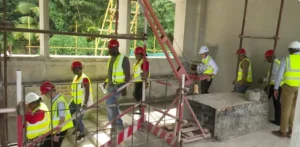 Prime Minister Roosevelt Skerrit on site visit of Thibaud Primary School in Dominica 