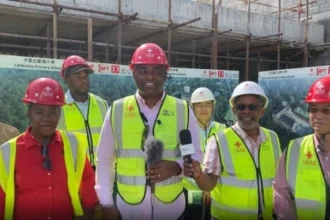 PM Skerrit on site visit in Dominica