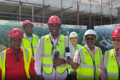 PM Skerrit on site visit in Dominica