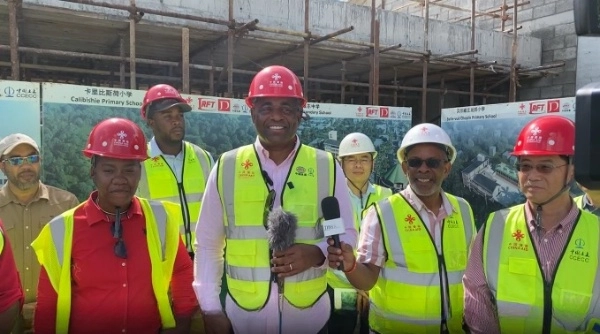 PM Skerrit on site visit in Dominica