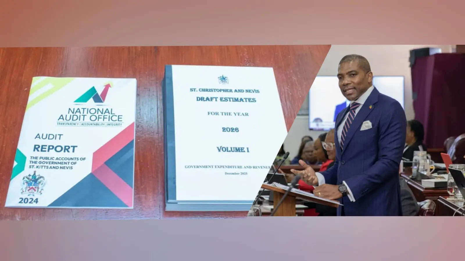 Prime Minister Dr. Terrance Drew while presenting Appropriation (2026) Bill in St. Kitts and Nevis parliament