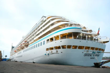 MV Crystal Symphony arrives at Port of Mombasa in Kenya