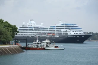 MV Azamara docks at Port of Mombasa in Kenya