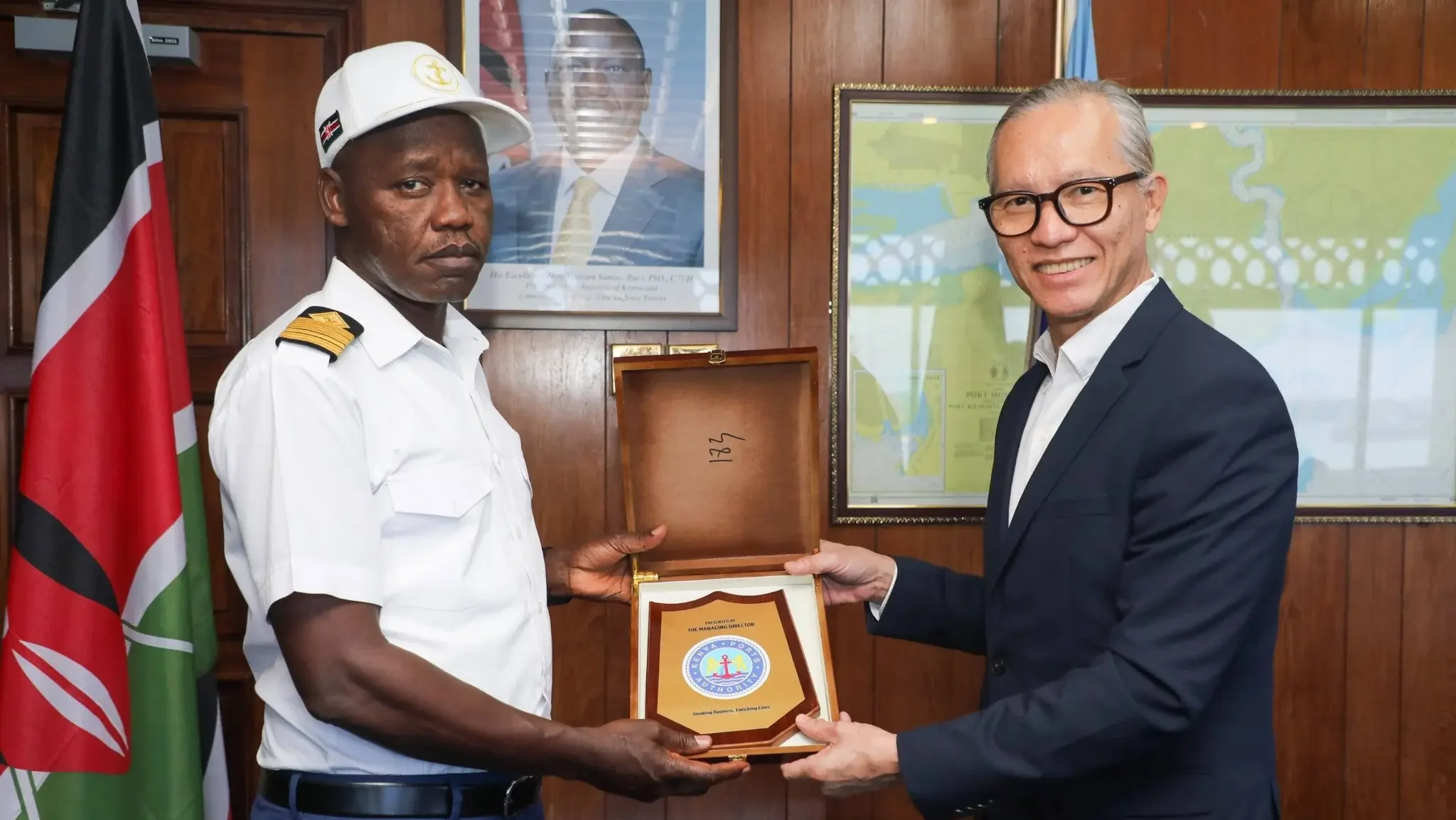 Capt. Ruto while receiving accolade from Thailand