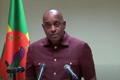 Prime Minister Roosevelt Skerrit during 2026 Press Conference in Dominica