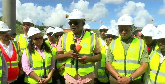 PM Skerrit on International Airport Construction site visit in Dominica