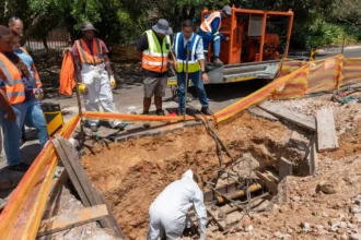 Pipe replacement project in Cape Town