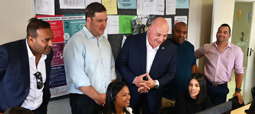 Mayor Geordin Hill-Lewis and Alderman James Vos at CapeBPO center of Cape Town