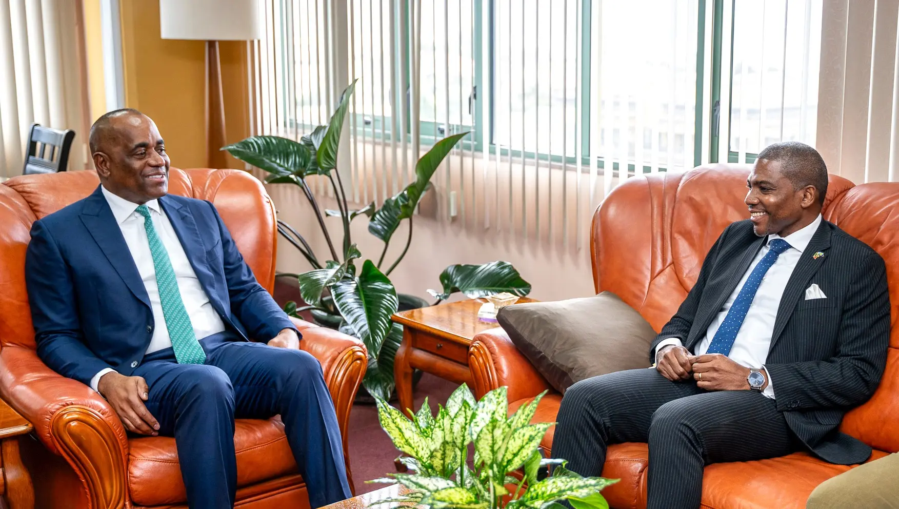 Prime Minister Roosevelt Skerrit with CARICOM Chairman Dr. Terrance Drew