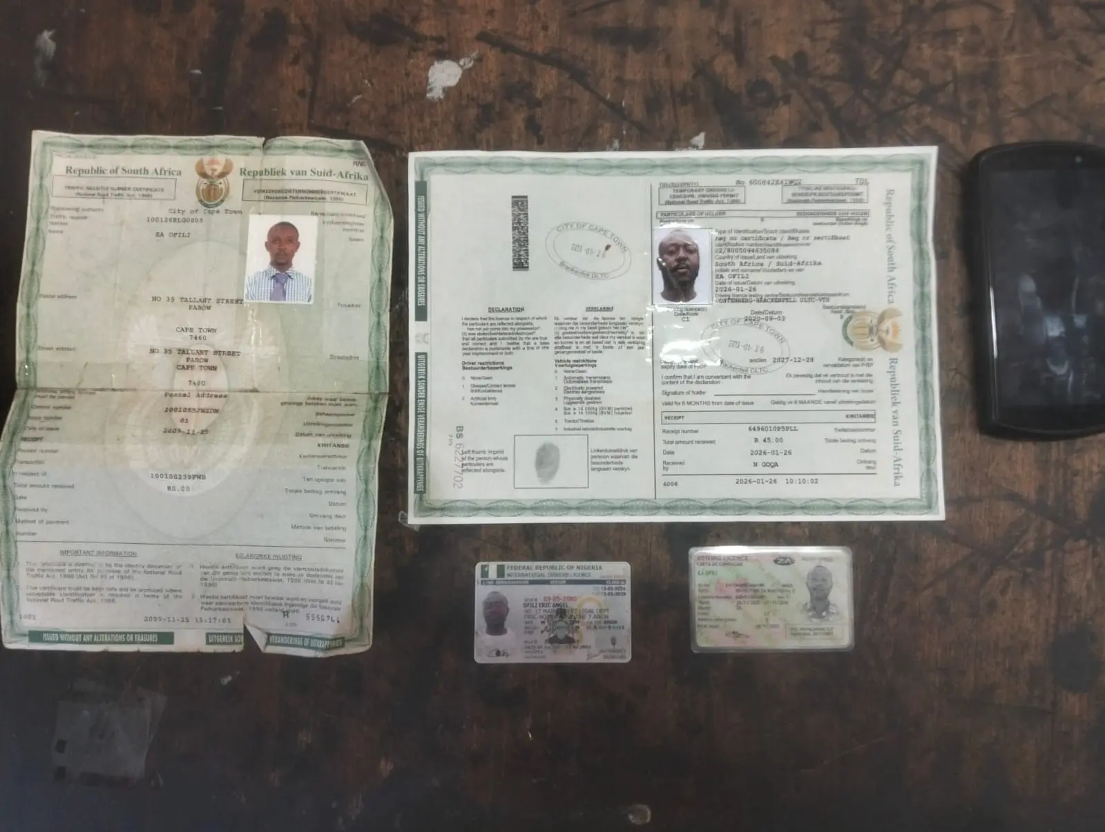 Driver with fake licence arrested in Parow, Cape Town