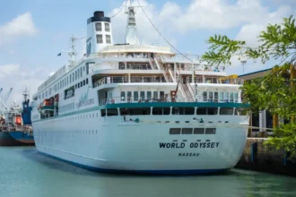 MV World Odyssey returs to Port of Mombasa, Kenya