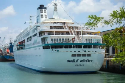 MV World Odyssey returs to Port of Mombasa, Kenya