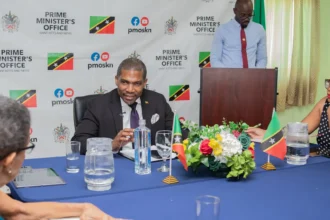PM Terrance Drew during Roundtable Conference in St. Kitts and Nevis